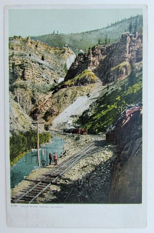 EAGLE RIVER CANYON CO ANTIQUE POSTCARD railroad railway train