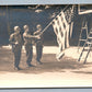 AMERICAN FLAG PRESENTATION MILITARY PATRIOTIC VINTAGE REAL PHOTO POSTCARD RPPC