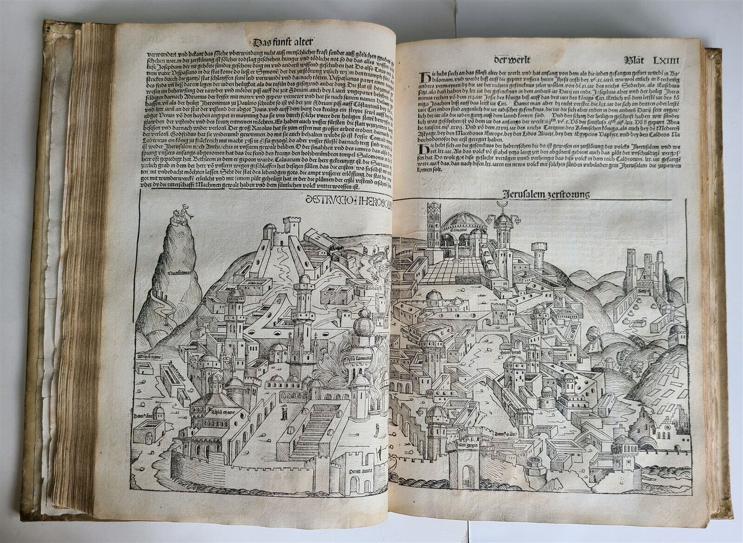 1493 NUREMBERG CHRONICLE antique INCUNABULA Liber chronicarum HARTMANN SCHEDEL