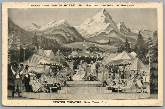 NEW YORK NY CENTER THEATRE ANTIQUE POSTCARD