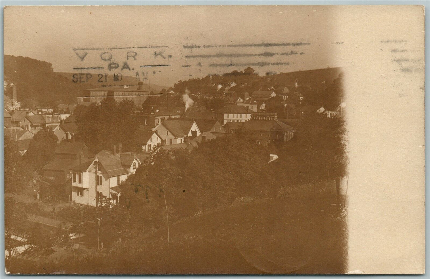 YORK PA 1908 ANTIQUE REAL PHOTO POSTCARD RPPC