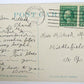 ANTIQUE 1918 POSTCARD - M.E. CHURCH POTSDAM N.Y. old automobile