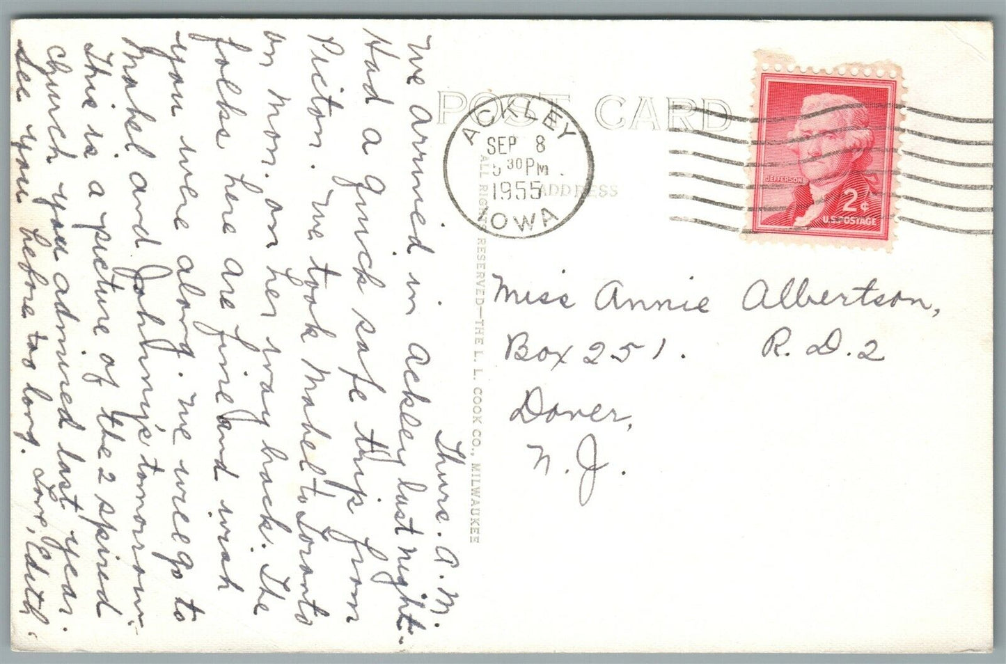 DYERSVILLE IA MAIN STREET VINTAGE REAL PHOTO POSTCARD RPPC