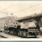 14 INCH GUN on RAILROAD PLATFORM WWI ERA ANTIQUE REAL PHOTO POSTCARD RPPC