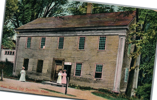 OLD DEERFIELD MA POST OFFICE ANTIQUE POSTCARD