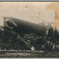 WRECK OF US AEROPLANE TEXAS CITY TX ANTIQUE REAL PHOTO POSTCARD RPPC