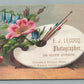 PHOTOGRAPHER E.J. LECOCQ ADVERTISING ANTIQUE TRADE CARD