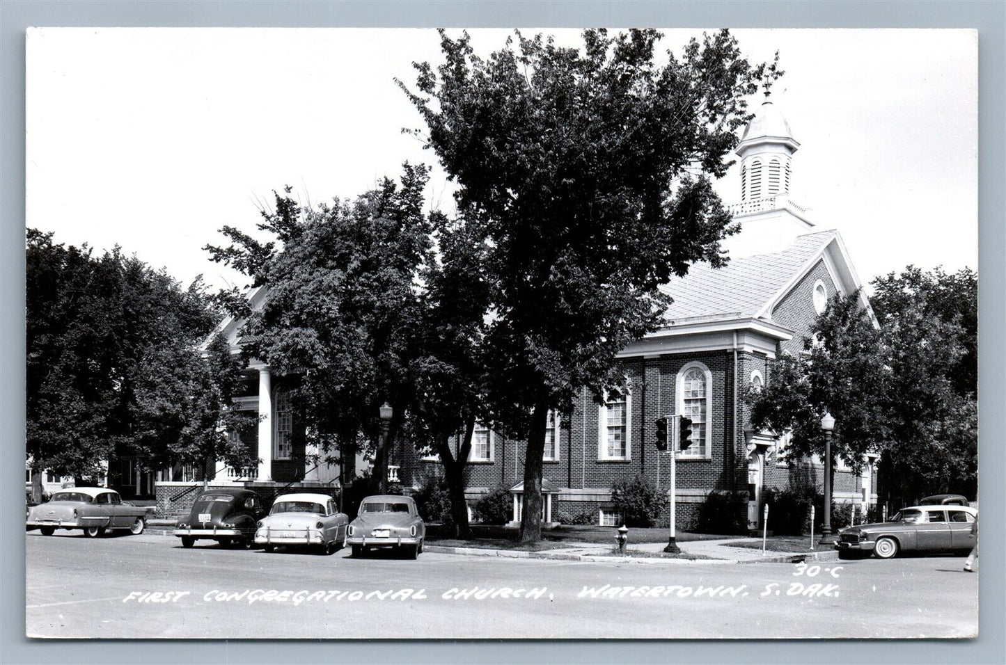 WATERTOWN SD CONGREGATIONAL CHURCH VINTAGE REAL PHOTO POSTCARD RPPC