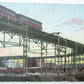 VINTAGE POSTCARD 110th STREET CURVE OF ELEVATED RAILROAD NEW YORK railway train