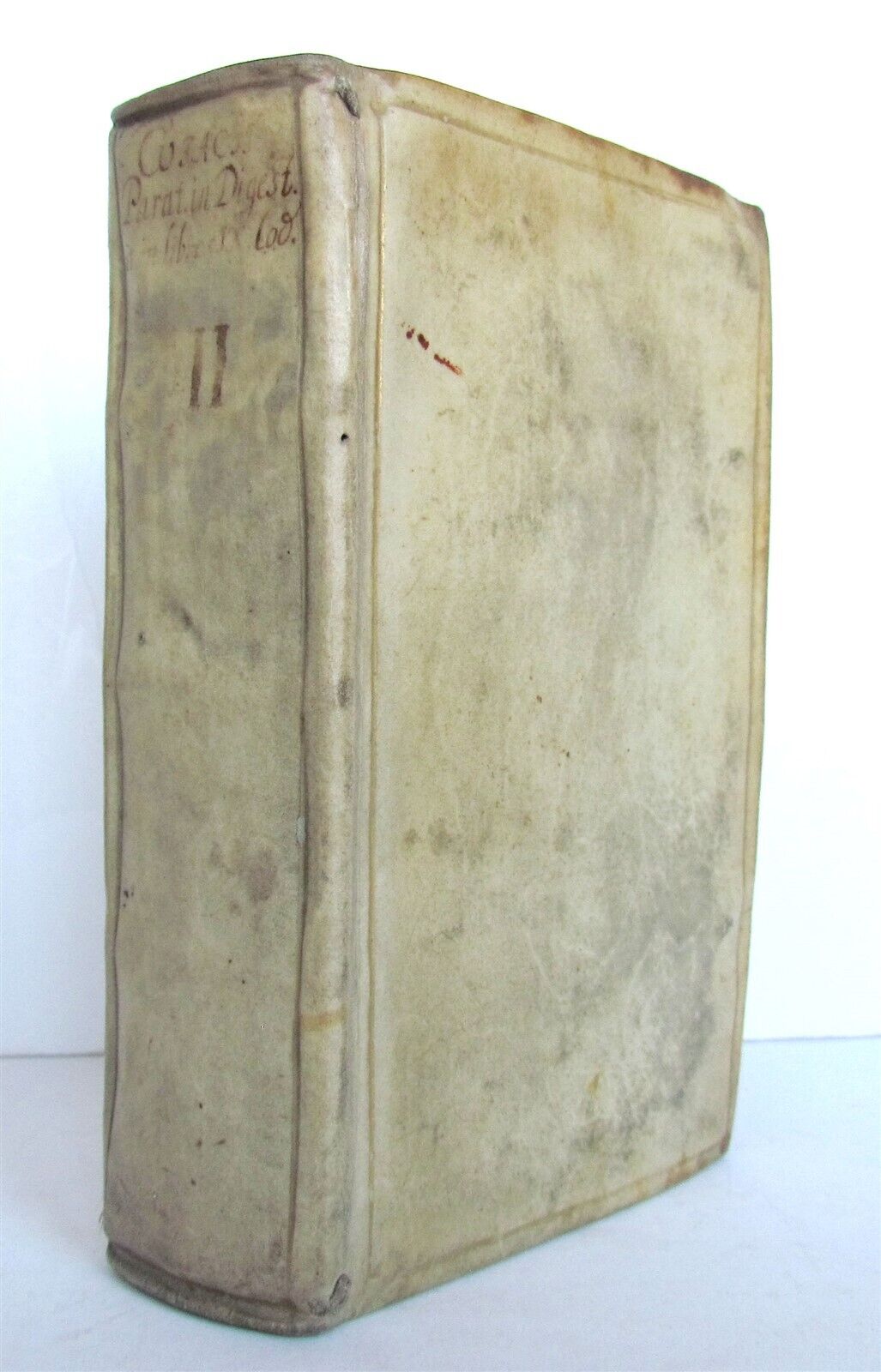 1588 LAW BOOK PARATITLA IACOBI CUIACII antique Jacques Cujas in LATIN vellum