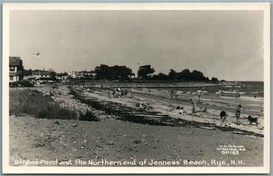 RYE NH STRAW'S POINT JENNESS' BEACH VINTAGE REAL PHOTO POSTCARD RPPC