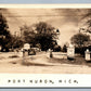 PORT HURON MI TRAILER PARK LIGHT HOUSE VINTAGE REAL PHOTO POSTCARD RPPC