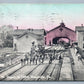 MEADVILLE PA RAILROAD DEPOT in 1869 ANTIQUE 1910 POSTCARD railway train station