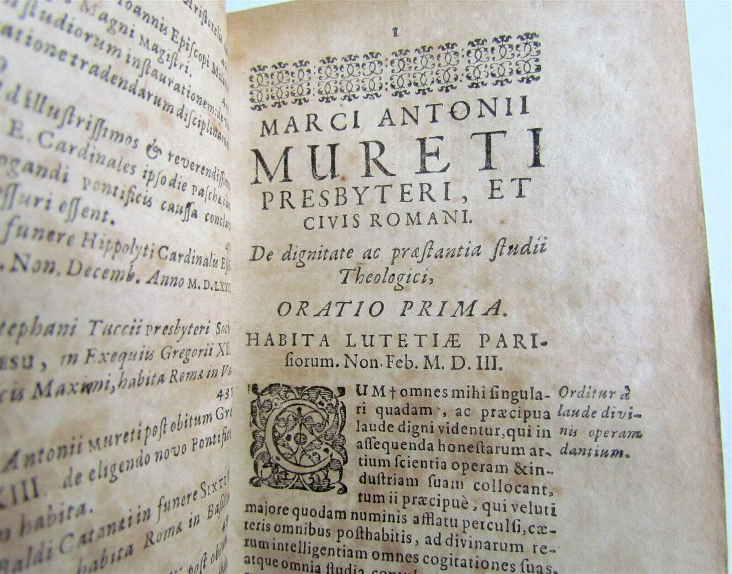 1650 M.ANTONII MURETI ORATORIS AS POETAE antique VELLUM ANCIENT ROMAN POETRY