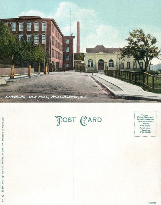 PHILLIPSBURG N.J. STANDARD SILK MILL ANTIQUE POSTCARD