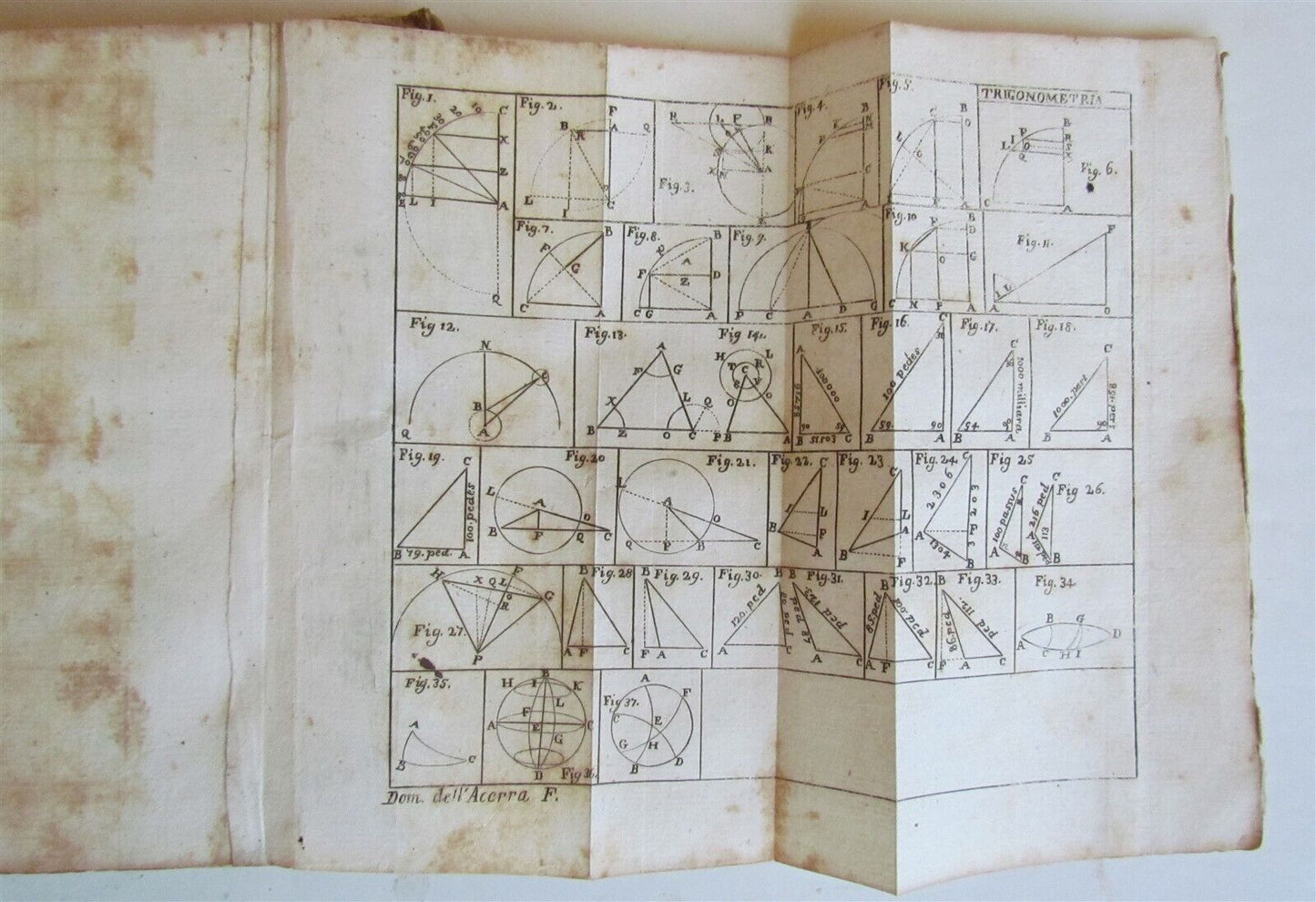 1744 MATHEMATICS EUCLID GEOMETRY ARCHIMEDE THEOREMATA antique ILLUSTRATED vellum