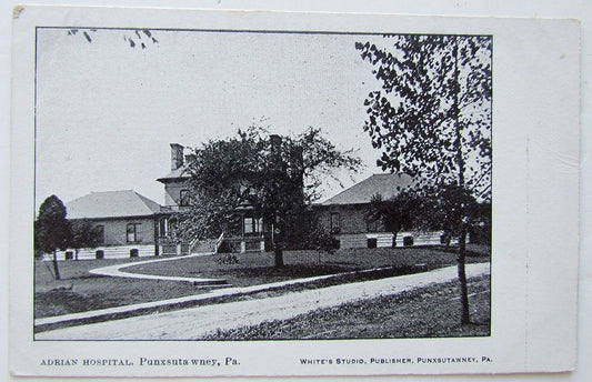VINTAGE UNDIVIDED POSTCARD ADRIAN HOSPITAL PUNXSUTAWNEY PA