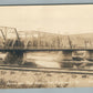 FORT FAIRFIELD ME RIVER BRIDGE ANTIQUE REAL PHOTO POSTCARD RPPC railway tracks