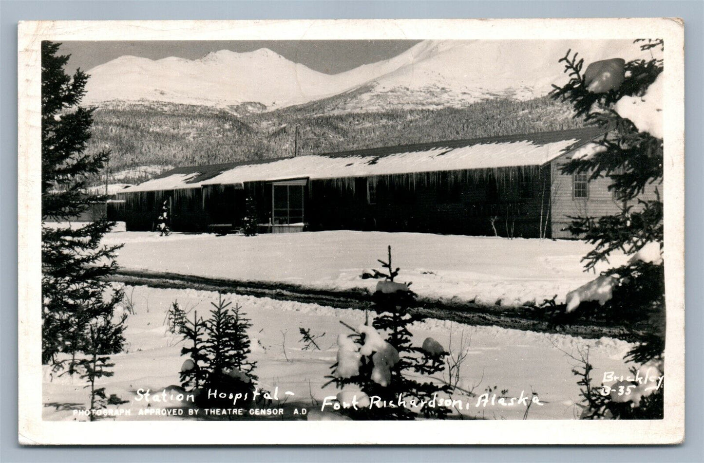 FORT RICHARDSON AK STATION HOSPITAL VINTAGE REAL PHOTO POSTCARD RPPC