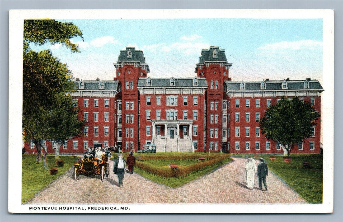 FREDERICK MD MONTEVUE HOSPITAL ANTIQUE POSTCARD