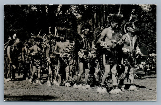 SAC & FOX AMERICAN INDIAN SETTLEMENT TAMA IA VINTAGE REAL PHOTO POSTCARD RPPC