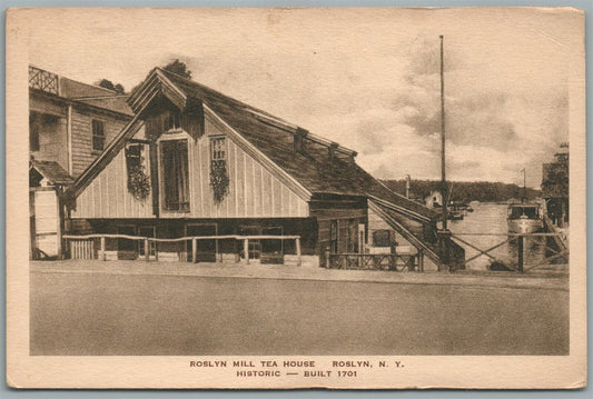 ROSLYN NY MILL TEA HOUSE ANTIQUE POSTCARD