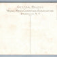 BROOKLYN NY YOUNG MEN'S CHRISTIAN ASSOCIATION SOCIAL LOBBY ANTIQUE POSTCARD
