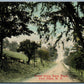 FORT PLAIN NY STATE ROAD 1913 ANTIQUE POSTCARD w/ CORK CANCEL