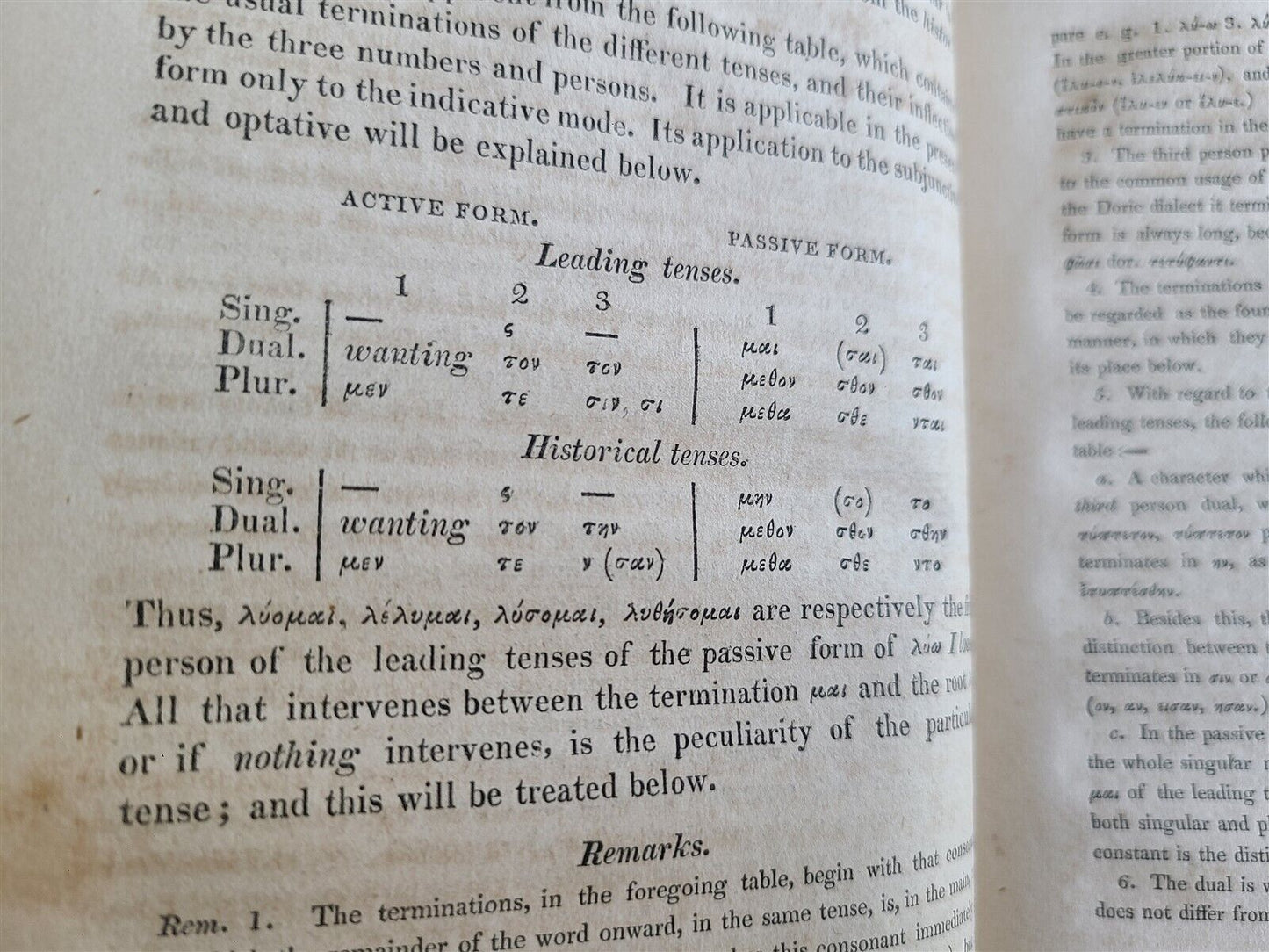 1822 GREEK GRAMMAR by PHILIP BUTTMAN antique BOSTON AMERICANA