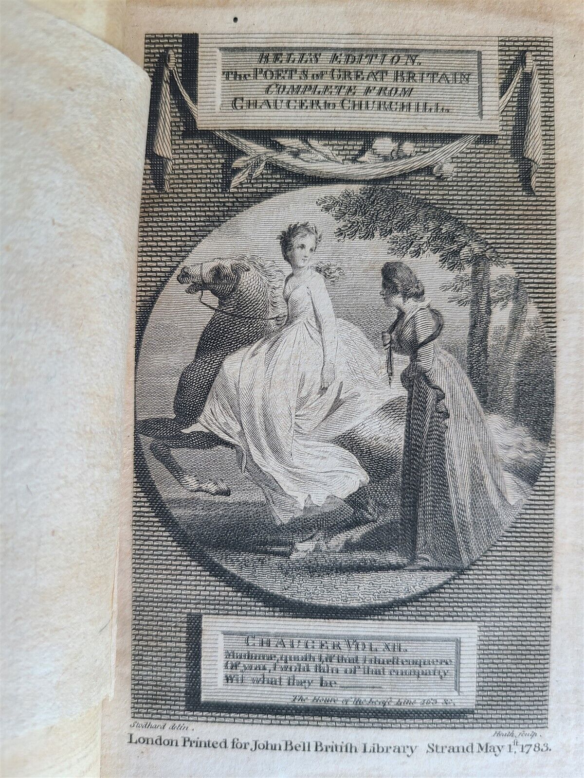 1782 POETICAL WORKS of GEOFFREY CHAUCER antique 11 VOLUMES in ENGLISH