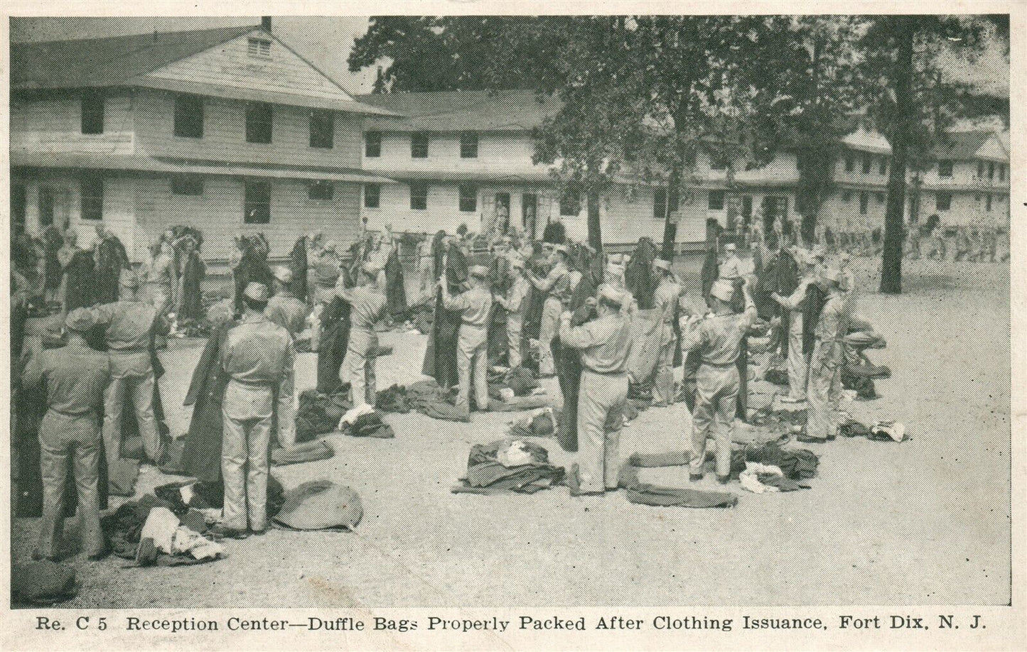FORT DIX NJ RECEPTION CENTER VINTAGE POSTCARD