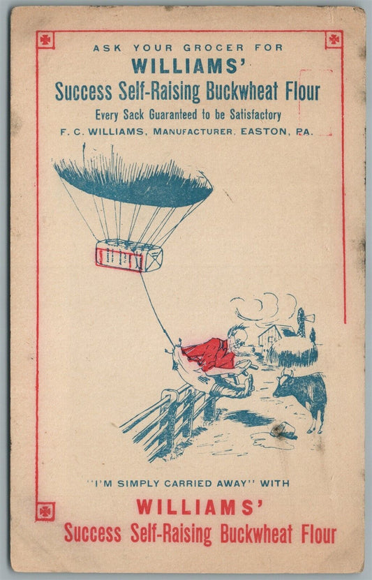 EASTON PA WILLIAMS FLOUR MANUFACTURER ADVERTISING ANTIQUE POSTCARD