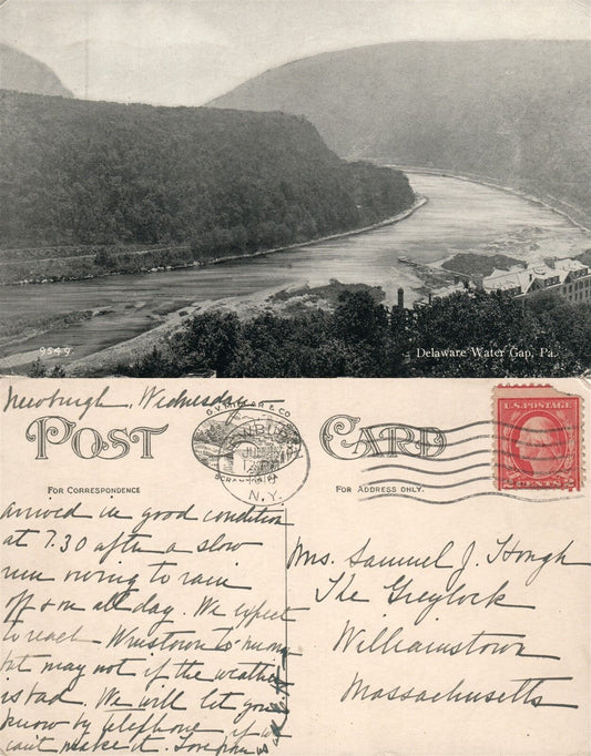 DELAWARE WATER GAP PA 1918 ANTIQUE POSTCARD