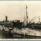 MILITARY SHIP USS MANAWASKA ANTIQUE REAL PHOTO POSTCARD RPPC