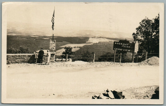 BEDFORD PA GRAND VIEW ANTIQUE REAL PHOTO POSTCARD RPPC