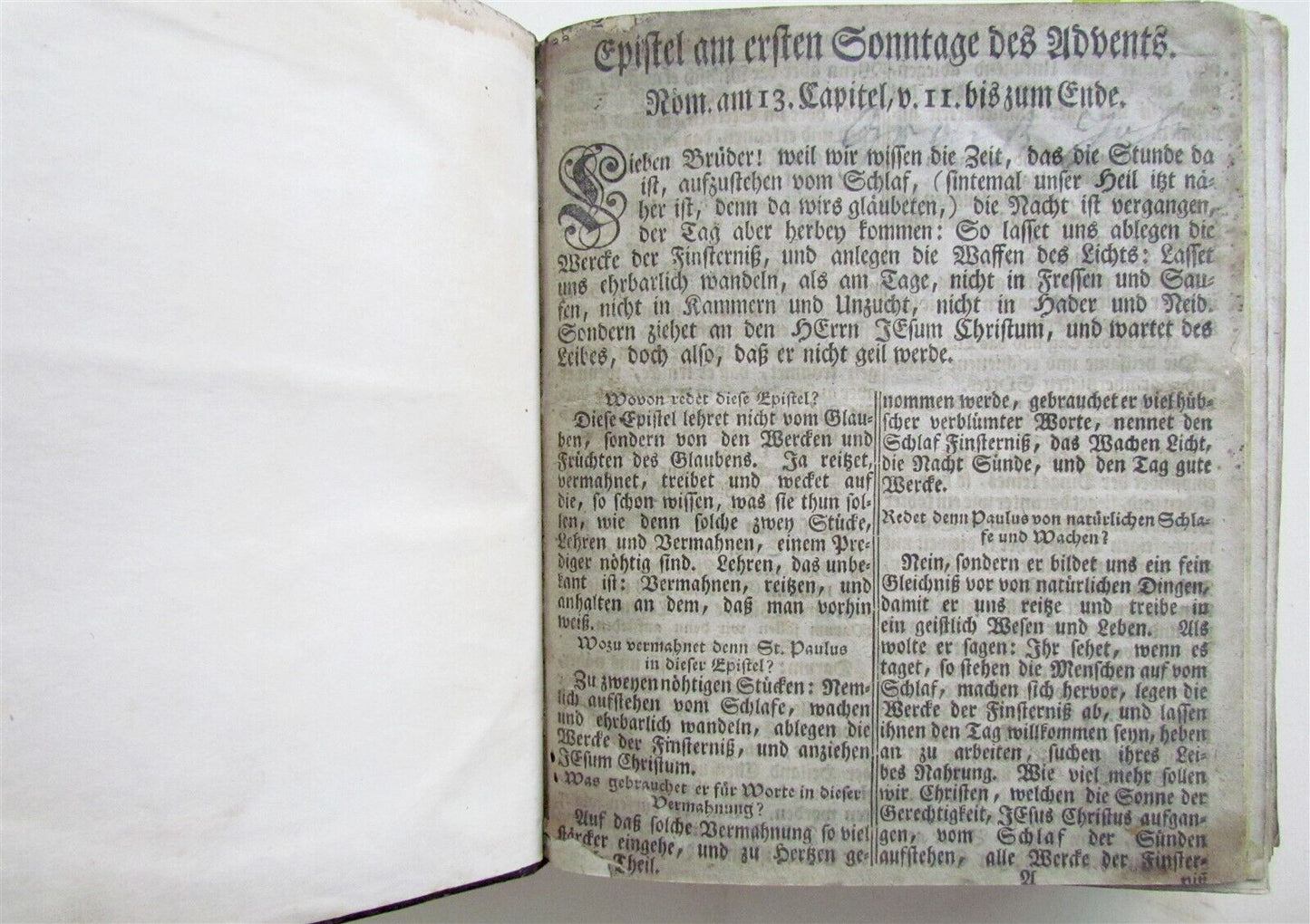 1785 LUTHERAN BIBLE in GERMAN ILLUSTRATED edited Johann Spangenberg ANTIQUE