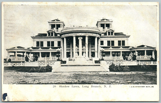 LONG BRANCH NJ SHADOW LAWN 1909 UNDIVIDED ANTIQUE POSTCARD