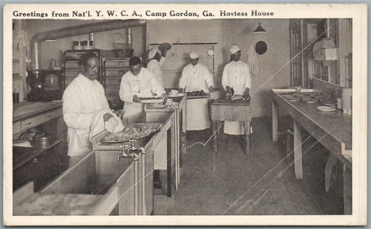 MACON GA CAMP GORDON YWCA HOSTESS HOUSE ANTIQUE POSTCARD