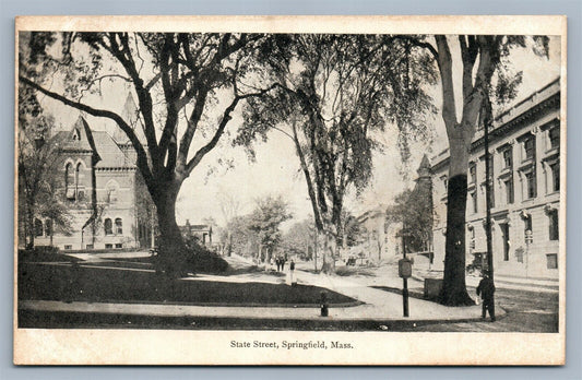 SPRINGFIELD MA STATE STREET ANTIQUE UNDIVIDED POSTCARD