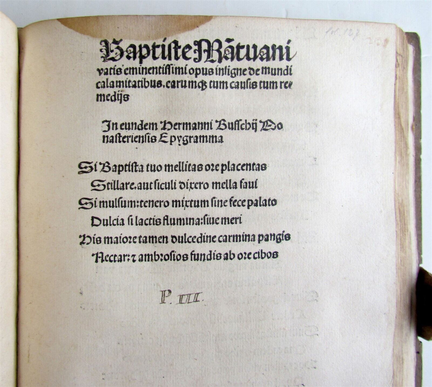 1500 INCUNABULA POETRY by Baptista Mantuanus antique RARE INCUNABLE