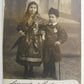 RPPC VINTAGE 1901 PHOTO POSTCARD - GIRL & BOY w/ MEDALS - BELGIAN NOBLES ?