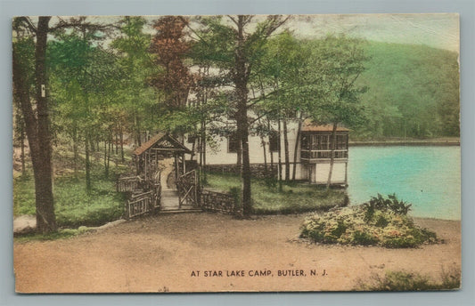 BUTLER NJ at STAR LAKE CAMP ANTIQUE POSTCARD
