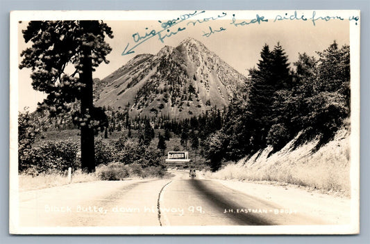 MT.RAINER NATIONAL PARK WA BLACK BUTTE 1914 ANTIQUE REAL PHOTO POSTCARD RPPC