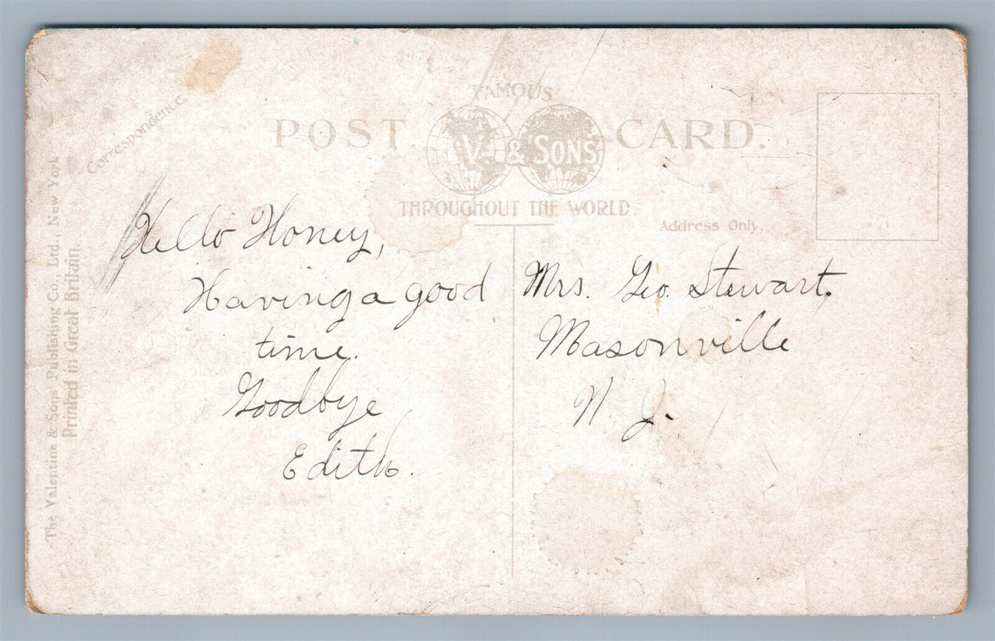 TRENTON NJ BROAD STREET ANTIQUE POSTCARD