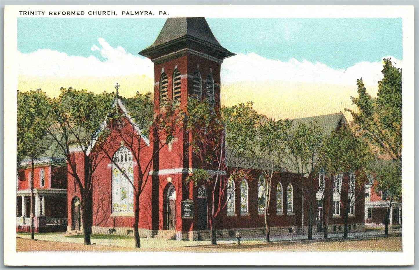 PALMYRA PA TRINITY REFORMED CHURCH ANTIQUE POSTCARD