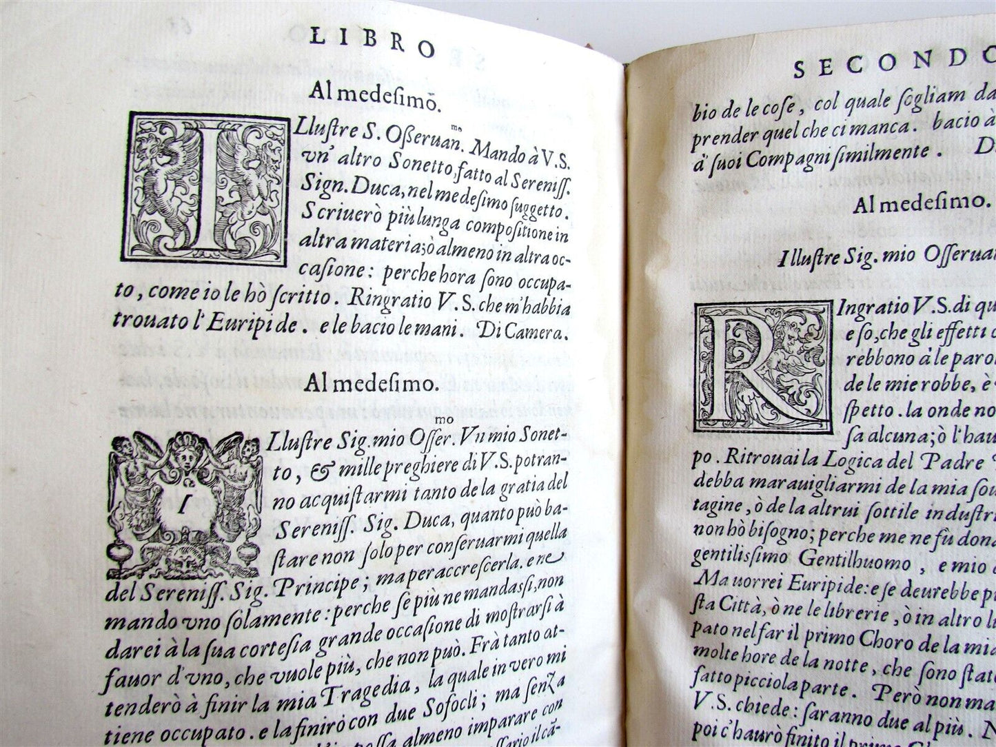 1588 Delle lettere familiari del sig. TORQUATO TASSO antique vellum 16th century