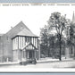 OCONOMOWOC WI ST.JEROME'S SCHOOL & CHURCH VINTAGE POSTCARD