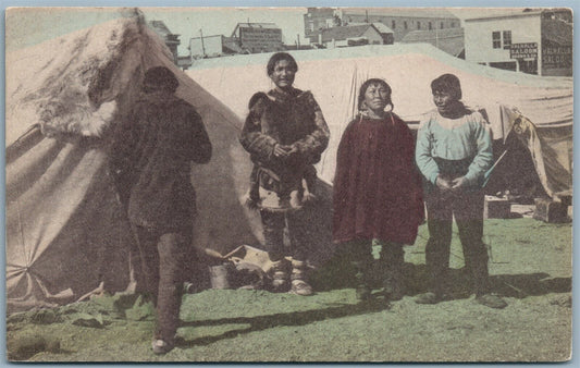 CAPE NOME ALASKA ESKIMO HOME ANTIQUE POSTCARD