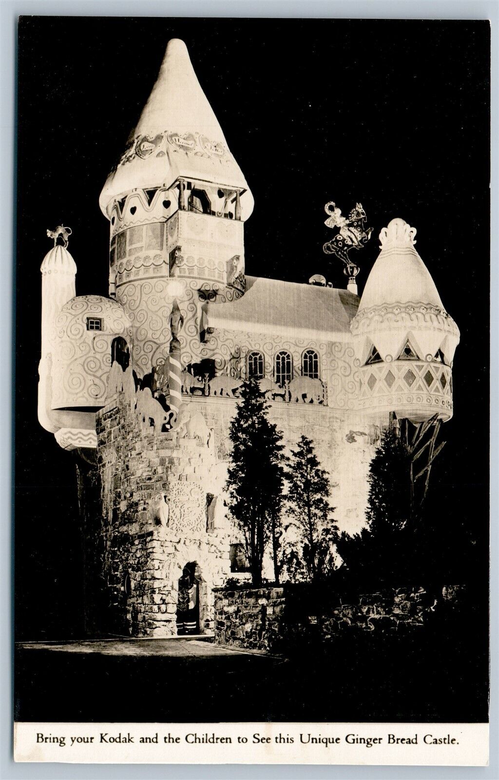 HAMBURG NJ GINGER BREAD CASTLE VINTAGE REAL PHOTO POSTCARD RPPC
