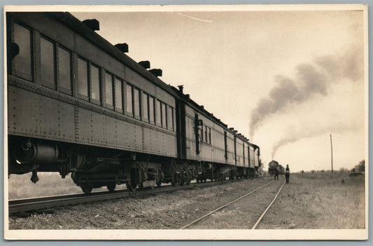 RAILROAD MISSOURI PACIFIC ANTIQUE REAL PHOTO POSTCARD RPPC TRAIN